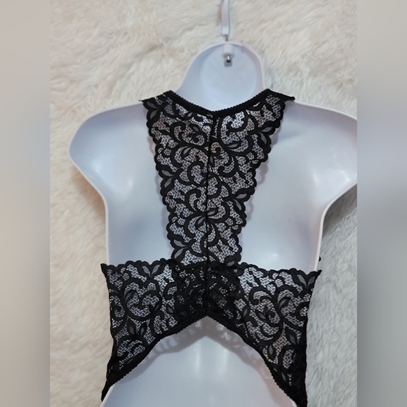 Marilyn Monroe IntimaElegant Black Sheer Lace Bodysuit Womens XL - Picture 4 of 12